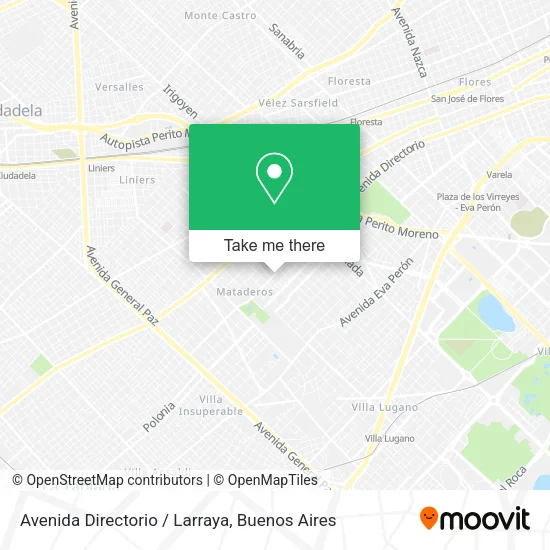 Avenida Directorio / Larraya map