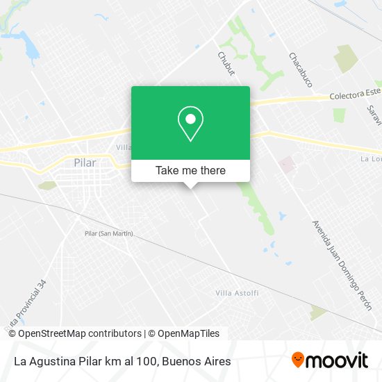 Mapa de La Agustina Pilar km al 100