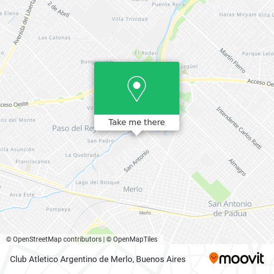Club Atletico Argentino de Merlo map
