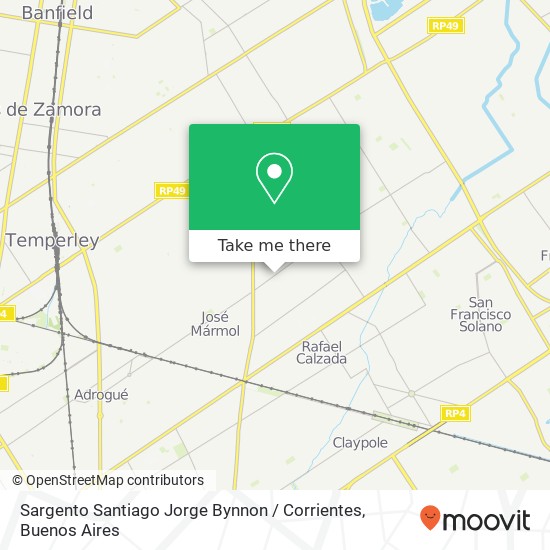 Sargento Santiago Jorge Bynnon / Corrientes map