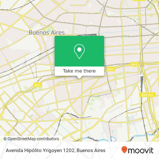 Avenida Hipólito Yrigoyen 1202 map