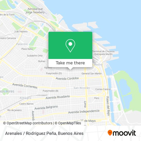 Arenales / Rodríguez Peña map