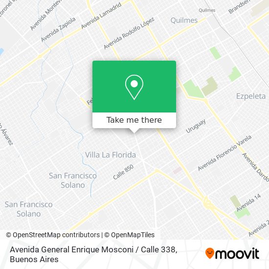 Avenida General Enrique Mosconi / Calle 338 map