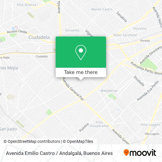 Mapa de Avenida Emilio Castro / Andalgalá