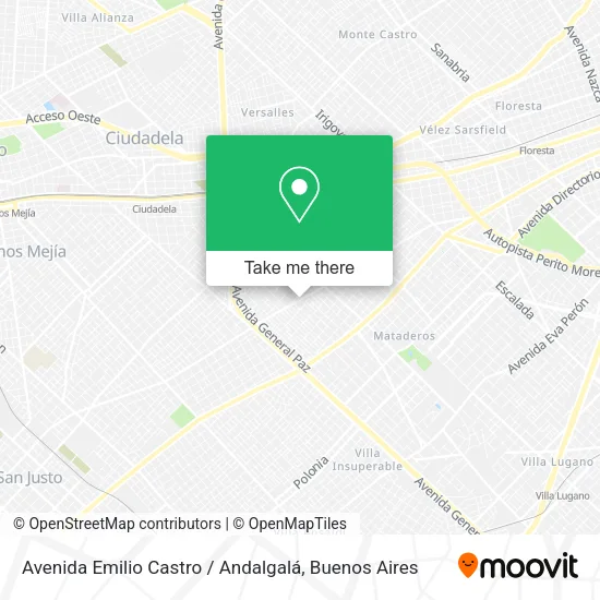 Mapa de Avenida Emilio Castro / Andalgalá