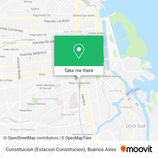Constitucion (Estacion Constitucion) map