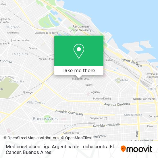 Medicos-Lalcec Liga Argentina de Lucha contra El Cancer map