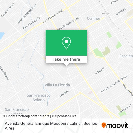 Avenida General Enrique Mosconi / Lafinur map