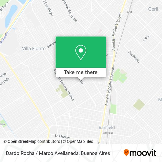 Mapa de Dardo Rocha / Marco Avellaneda