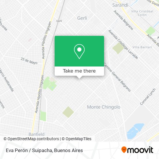 Eva Perón / Suipacha map