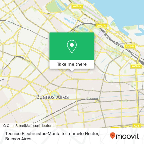 Mapa de Tecnico Electricistas-Montalto, marcelo Hector