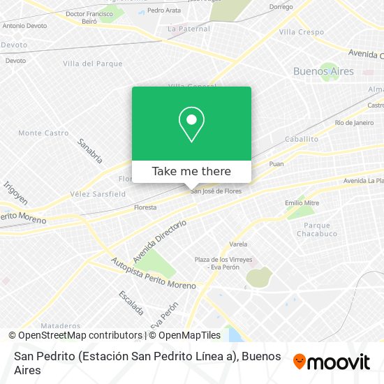 San Pedrito (Estación San Pedrito Línea a) map