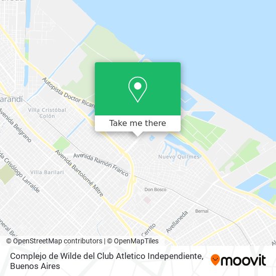Complejo de Wilde del Club Atletico Independiente map