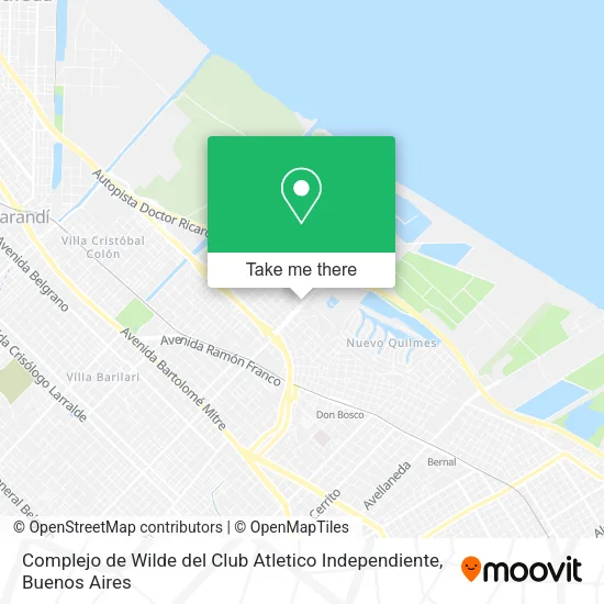 Mapa de Complejo de Wilde del Club Atletico Independiente