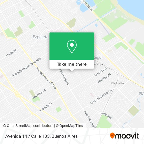 Mapa de Avenida 14 / Calle 133