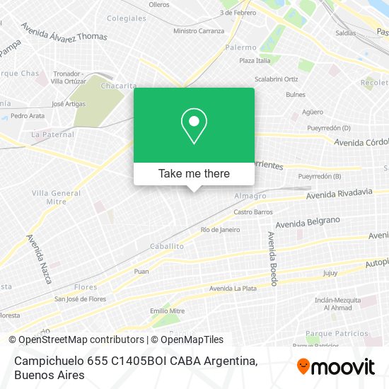 Mapa de Campichuelo 655  C1405BOI CABA  Argentina