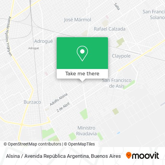 Alsina / Avenida República Argentina map