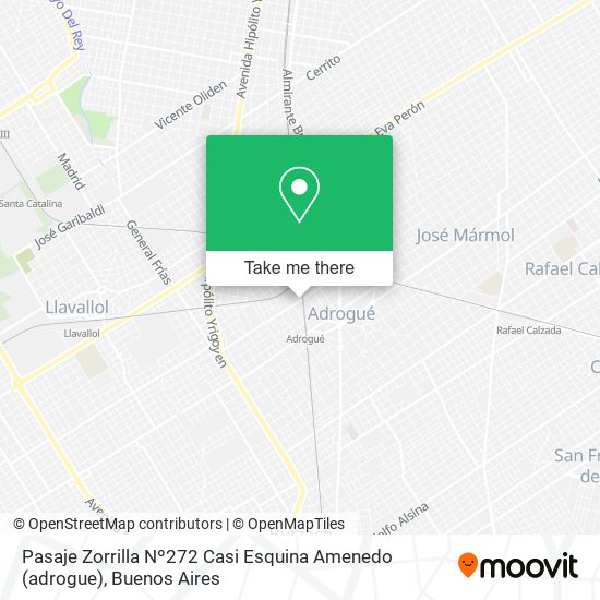 Pasaje Zorrilla   Nº272 Casi Esquina Amenedo  (adrogue) map