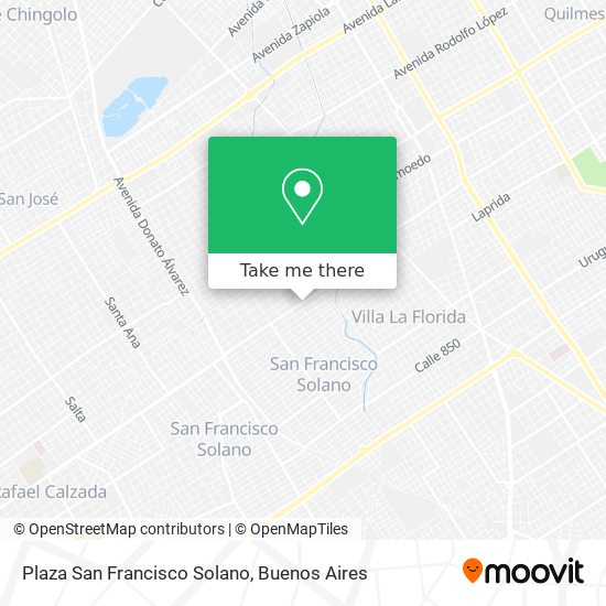 Plaza San Francisco Solano map