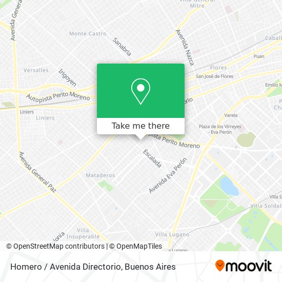 Homero / Avenida Directorio map