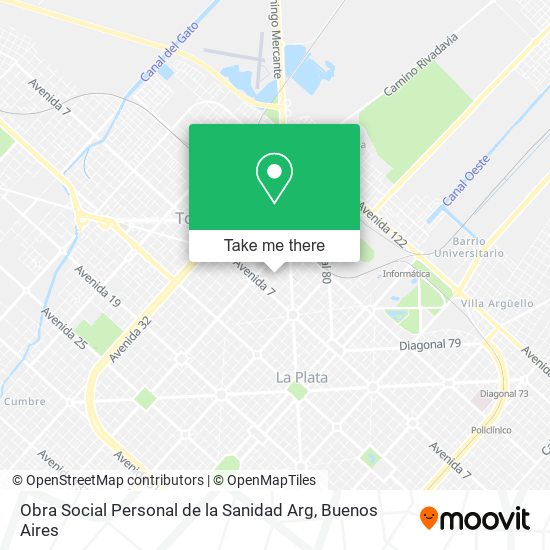 Mapa de Obra Social Personal de la Sanidad Arg