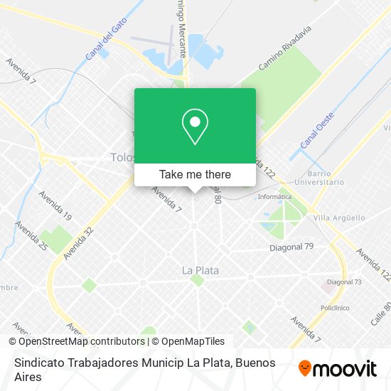 Mapa de Sindicato Trabajadores Municip La Plata