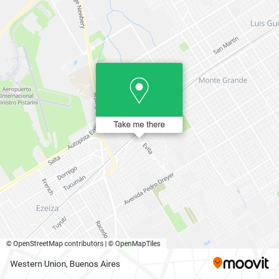 Western Union map