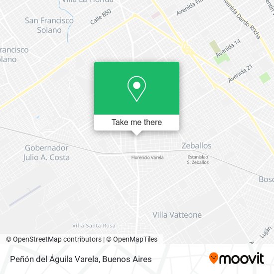 Peñón del Águila Varela map