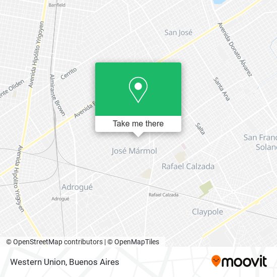 Western Union map