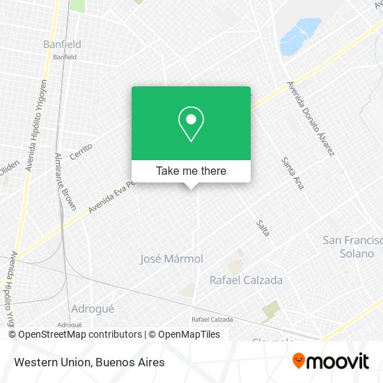 Western Union map