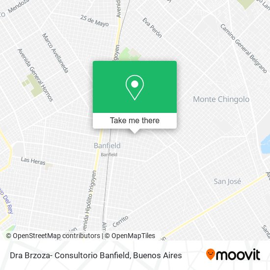 Dra Brzoza- Consultorio Banfield map