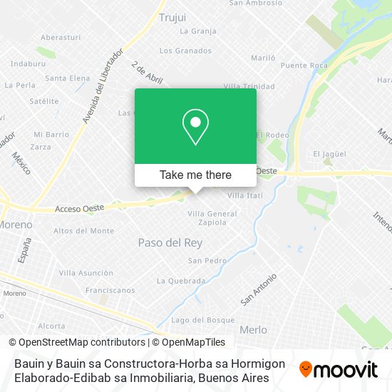 Bauin y Bauin sa Constructora-Horba sa Hormigon Elaborado-Edibab sa Inmobiliaria map