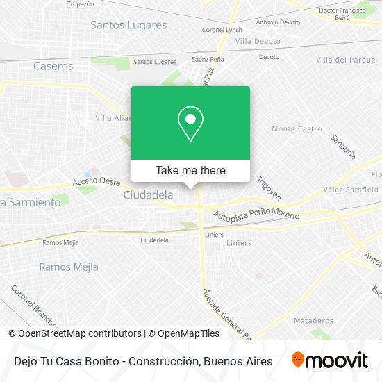 Dejo Tu Casa Bonito - Construcción map