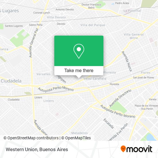 Mapa de Western Union