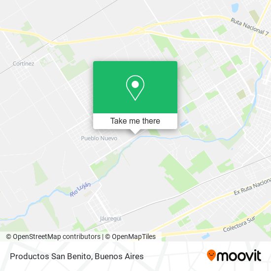 Productos San Benito map