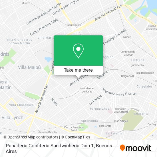 Panadería Confitería Sandwichería Daiu 1 map