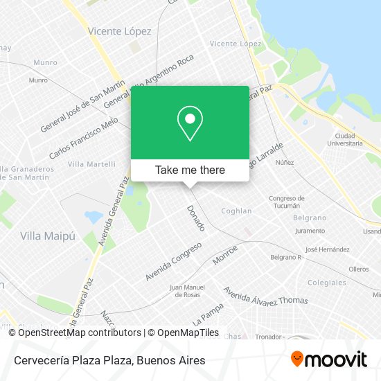 Mapa de Cervecería Plaza Plaza