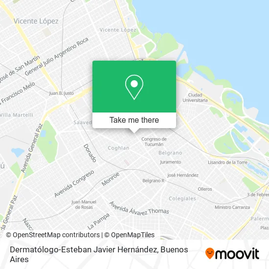 Mapa de Dermatólogo-Esteban Javier Hernández