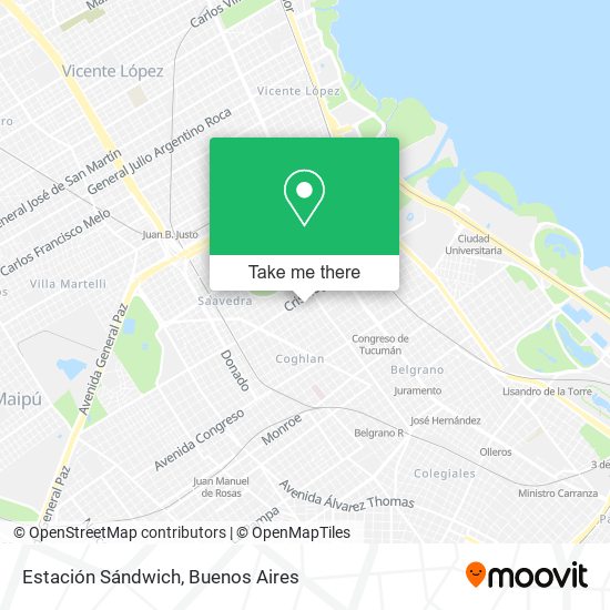 Estación Sándwich map