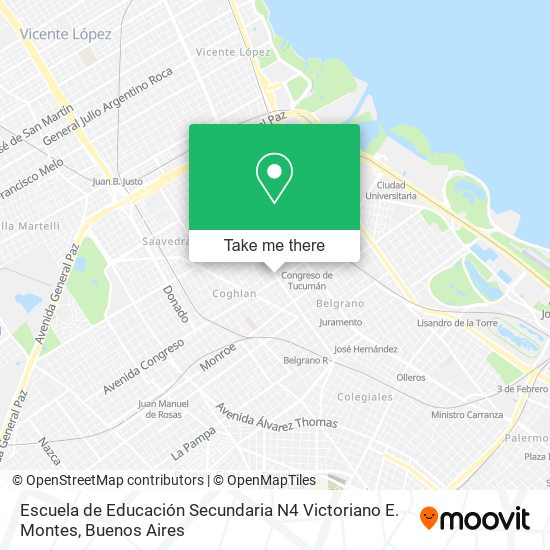 Escuela de Educación Secundaria N4 Victoriano E. Montes map