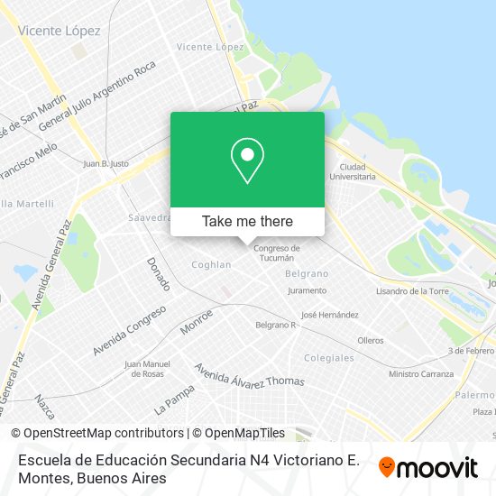 Mapa de Escuela de Educación Secundaria N4 Victoriano E. Montes