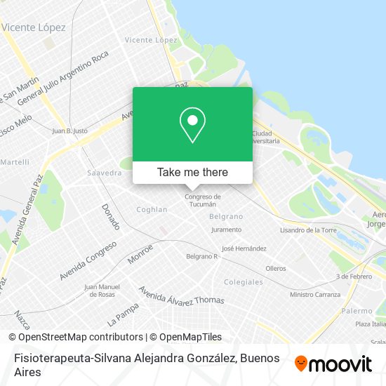 Fisioterapeuta-Silvana Alejandra González map