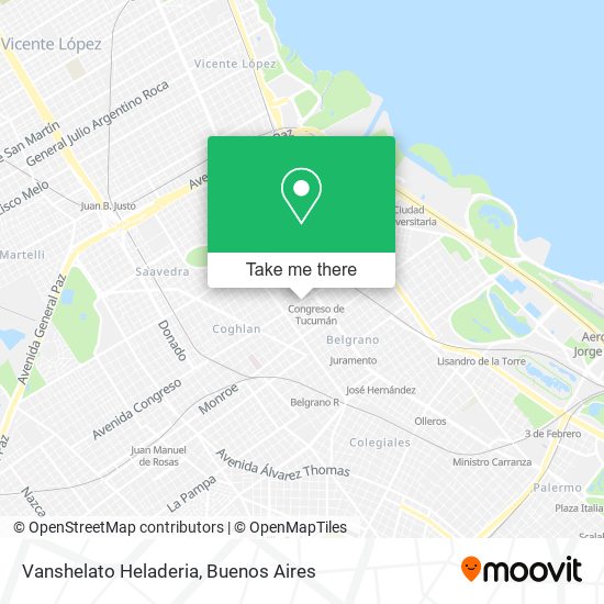 Mapa de Vanshelato Heladeria