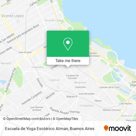 Mapa de Escuela de Yoga Esotérico Atman