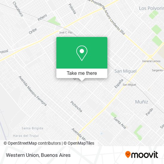 Western Union map