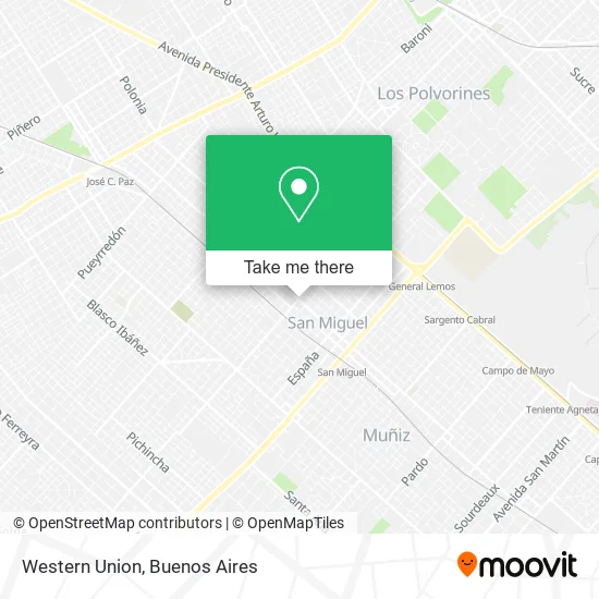 Western Union map