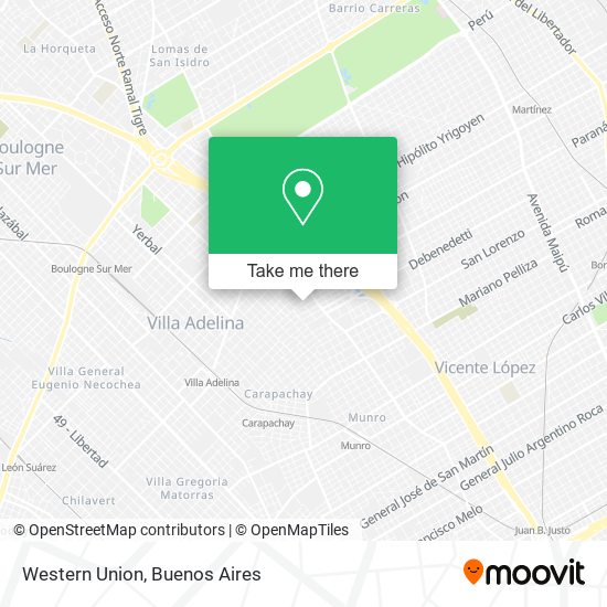 Western Union map