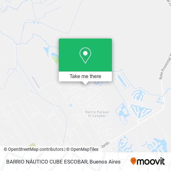 Mapa de BARRIO NÁUTICO CUBE  ESCOBAR