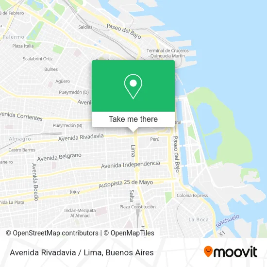 Mapa de Avenida Rivadavia / Lima
