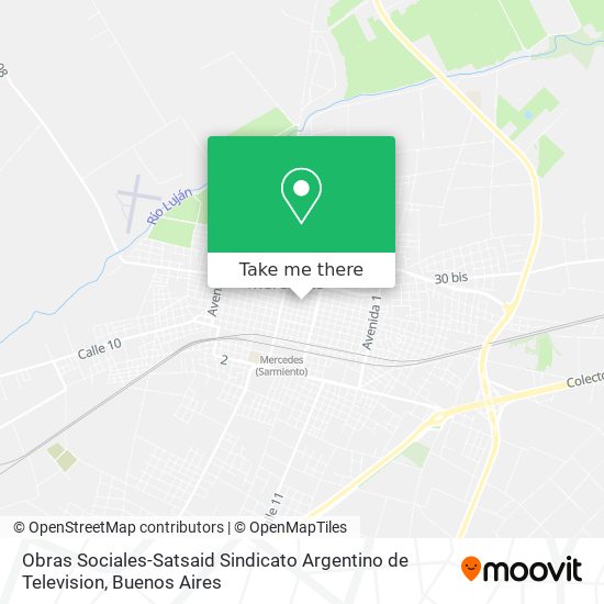 Obras Sociales-Satsaid Sindicato Argentino de Television map